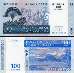MADAGASCAR - PICK 086b - 100 ARIARY - 2004