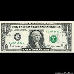 L- 1$ Federal Reserve Notes - Small Size 2009 Series