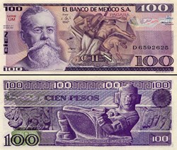 MEXIQUE - PICK 074c.UM - 100 PESOS - 1982