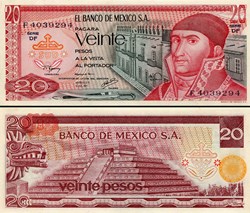MEXIQUE - PICK 064d3 - 20 PESOS - 1977