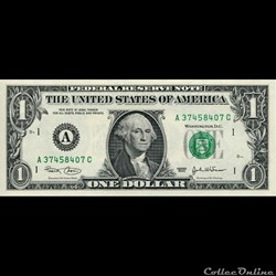 A- 1$ Federal Reserve Notes - Small Size 2003 Series