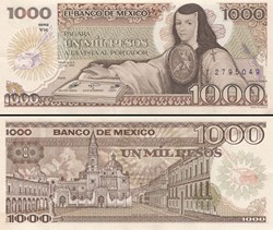 MEXIQUE - PICK 085a.YH - 1000 PESOS - 1985