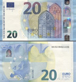 20 EUROS - SIGNATURE DRAGHI - PICK 22 R - ALLEMAGNE