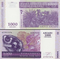 MADAGASCAR - PICK 089 a - 1000 ARIARY - 2004
