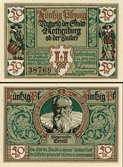 Rothenburg ob der Tauber 50 Pfennig 2b 1/6