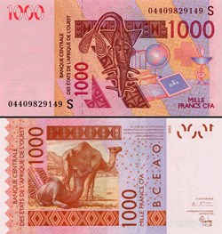 B.C.E.A.O - FRANCS CFA - GUINÉE BISSAU - LETTRE S - 1000 FRANCS - PICK 915 S b