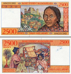 MADAGASCAR - PICK 081 - 2500 ARIARY - 1998
