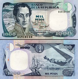 COLOMBIE - PICK 438 a4 - 1000 PESOS DE ORO COLOMBIEN - 1995