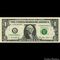 A- 1$ Federal Reserve Notes - Small Size 2009 Series
