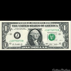 J- 1$ Federal Reserve Notes - Small Size 2009 Series