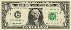 E- 1$ Federal Reserve Notes - Small Size 1995 Series