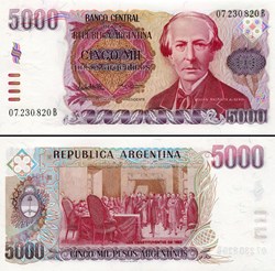 ARGENTINE - PICK 318 a  - 5 000 PESOS - 1984