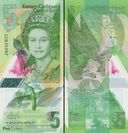 EAST CARRIBEAN STATES - PICK 60 a - 5 DOLLARS - 2020