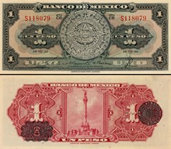 MEXIQUE - PICK 046b4 - 1 PESO - 1950