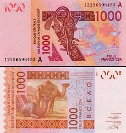 B.C.E.A.O - FRANCS CFA - CÔTE D'IVOIRE - LETTRE A - 1000 FRANCS - PICK 115 A j