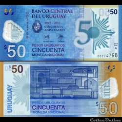 URUGUAY - PICK 100a - 50 PESOS URUGUAYOS - 2017