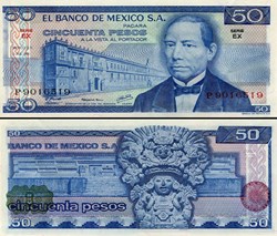 MEXIQUE - PICK 067a.EX - 50 PESOS - 1978