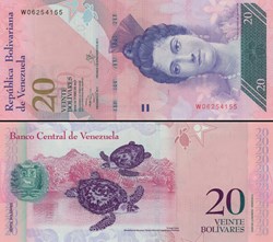 VENEZUELA - PICK 091 f - 20 BOLIVARES - 2013