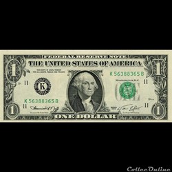 K- 1$ Federal Reserve Notes - Small Size 1974 Series
