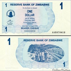 ZIMBABWE - PICK 037a - 1 Dollar - 2006