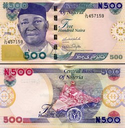 NIGERIA - PICK 30 D - 500 NAIRA - 2005