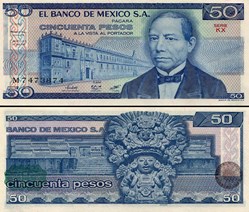 MEXIQUE - PICK 073a.KX - 50 PESOS - 1981