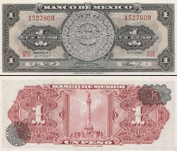 MEXIQUE - PICK 059j5 - 1 PESO - 1967