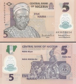 NIGERIA - PICK 38c - 5 NAIRA - 2013