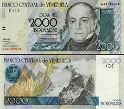 VENEZUELA - PICK 080 - 2000 BOLIVARES - 1998