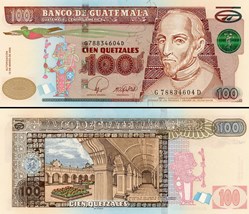 GUATEMALA - PICK 119 - 100 QUETZALES GUATÉMALTÈQUES