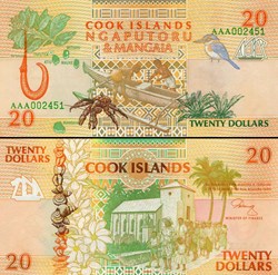 ILES COOK - PICK 09 a - 20 DOLLARS - 1992