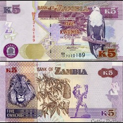 ZAMBIE - PICK 50 a - 5 KWACHA - 2012