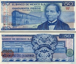 MEXIQUE - PICK 067a.FE - 50 PESOS - 1978