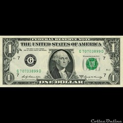 G- 1$ Federal Reserve Notes - Small Size 1969A Series