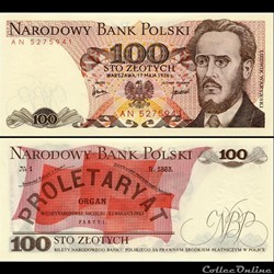 POLOGNE - PICK 143 B - 100 ZLOTYCH - 1976