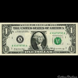 A- 1$ Federal Reserve Notes - Small Size 1969 Series
