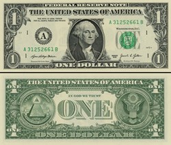 A- 1$ Federal Reserve Notes - Small Size 2021 Series