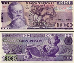 MEXIQUE - PICK 074c.VL - 100 PESOS - 1982