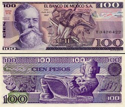 MEXIQUE - PICK 074c.VB - 100 PESOS - 1982