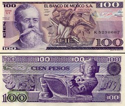MEXIQUE - PICK 074c.UT - 100 PESOS - 1982