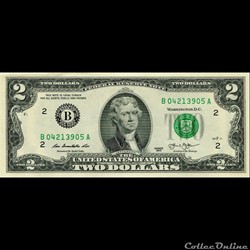 B- New-York District - 2$ Federal Reserve Notes - Small Size 2013 Series