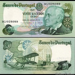 PORTUGAL - PICK 176 b 1 - 20 ESCUDOS - 1978