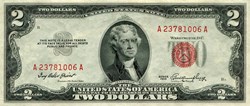$2 - RED SEAL CERTIFICATE SERIES 1953
