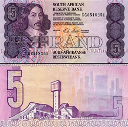 AFRIQUE DU SUD - PICK 119e - 5 RAND - 1990