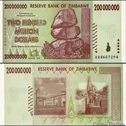 ZIMBABWE - PICK 081a - 200 000 000 Dollars - 2008