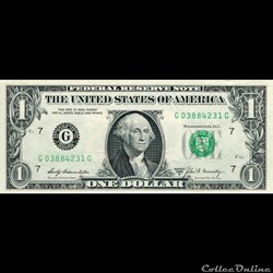 G- 1$ Federal Reserve Notes - Small Size 1969B Series