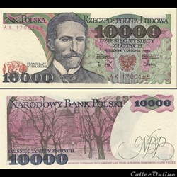 POLOGNE - PICK 151 B - 10 000 ZLOTYCH - 1988