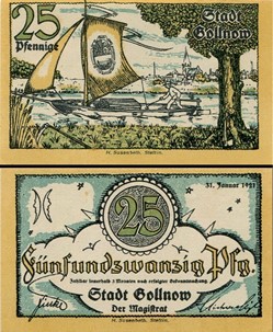 Golnow 25 Pfennig