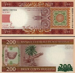 MAURITANIE - PICK 17a - 200 OUGUIYA - 2013