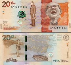 COLOMBIE - PICK 461 a - 20 000 PESOS COLOMBIEN - 2015